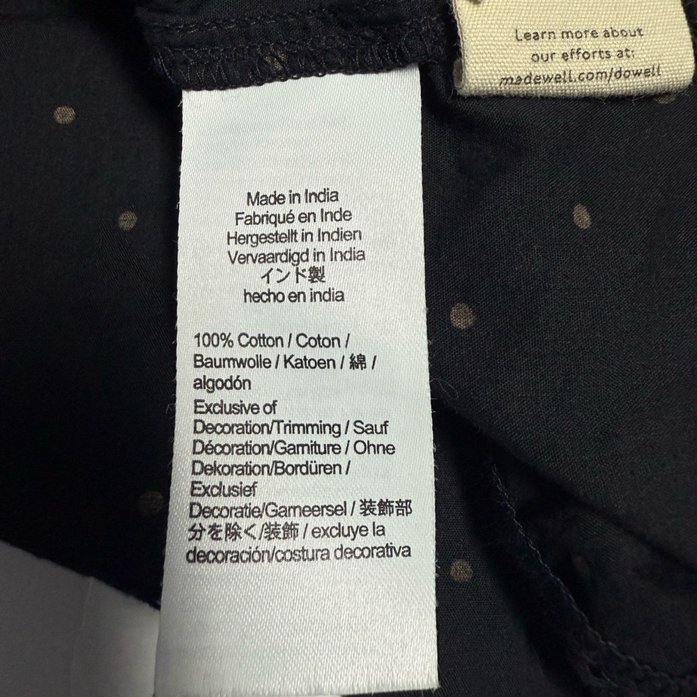 Madewell Voile ruffle pin tuck Black top XS - Picture 12 of 16